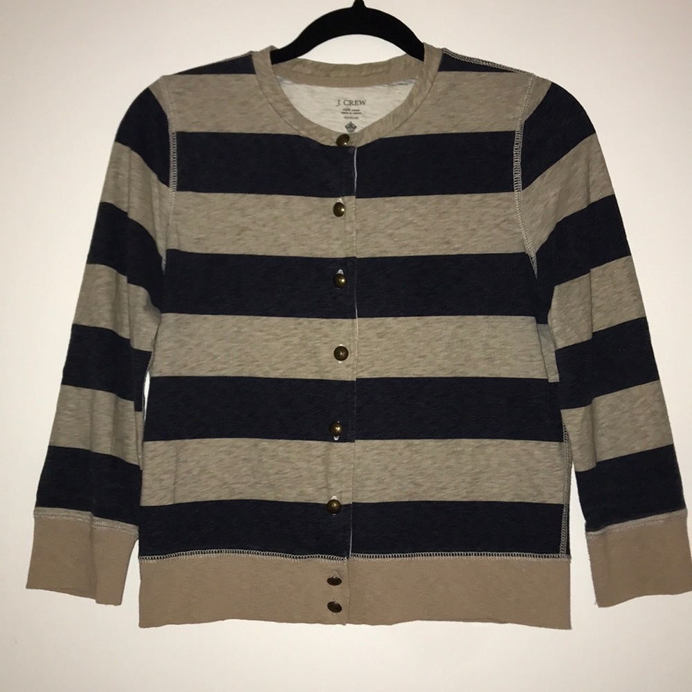 Striped JCrew Cardigan